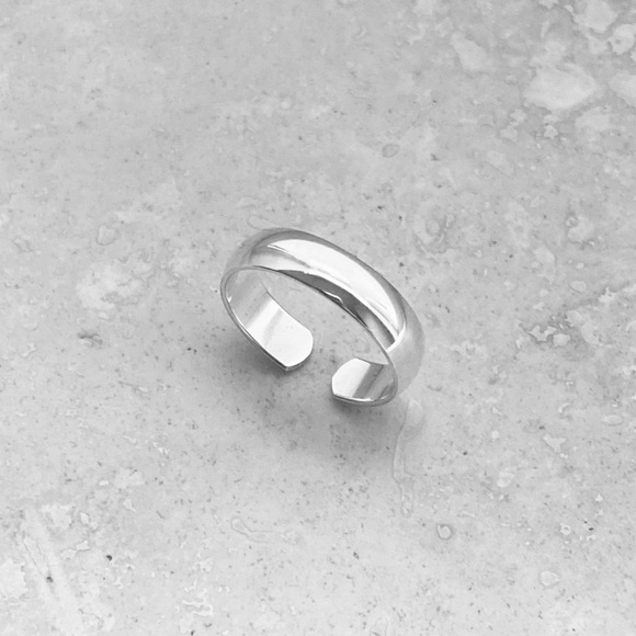Jewelry Sterling Silver 4mm Band Toe Ring Silver Ring Midi Band Pinky